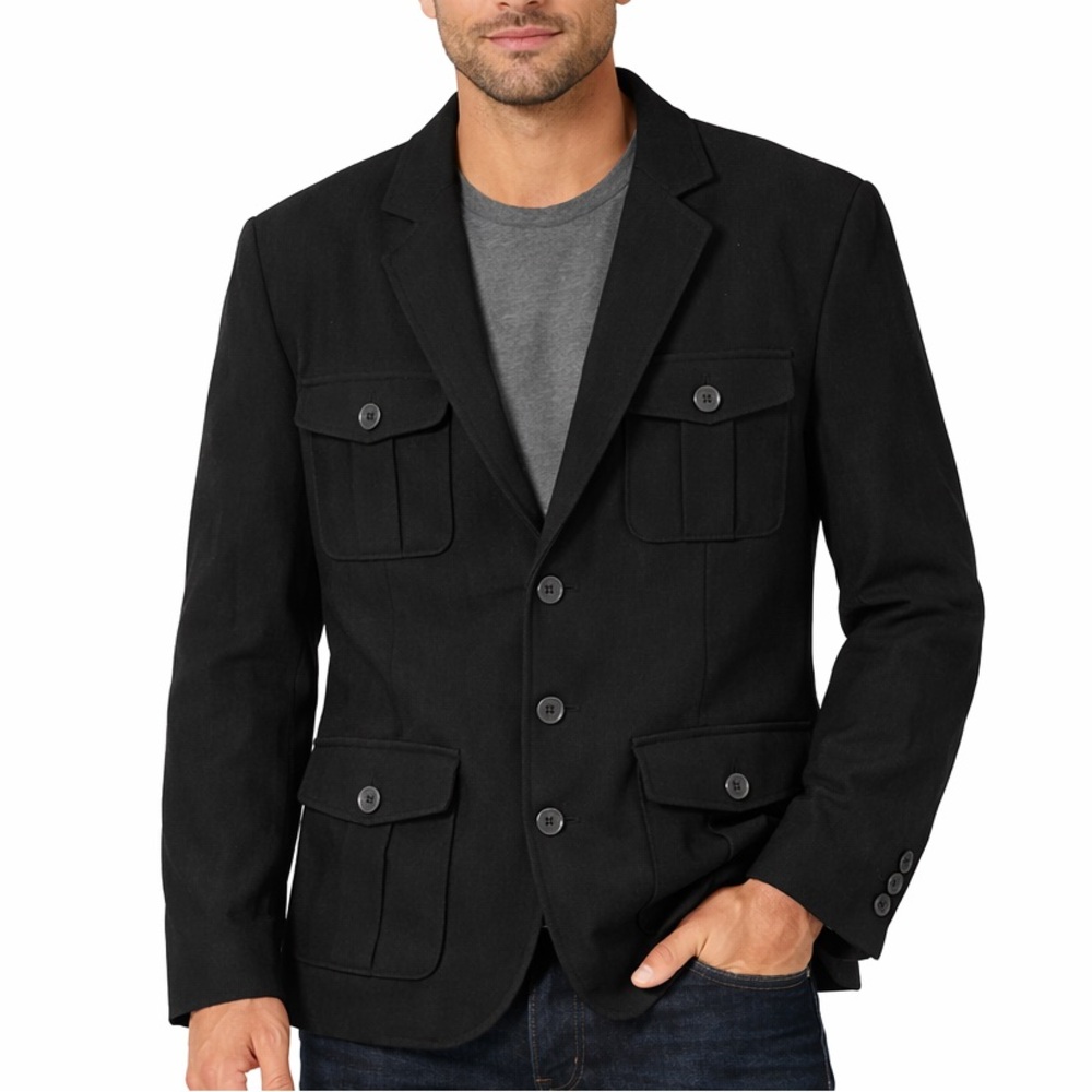 Structure Men’s Peacoat Wool Blend Blazer Size Medium